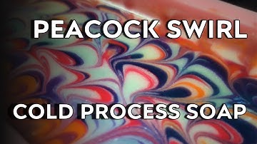 I Tried My First Peacock Swirl! Cold Process Soap Making Design Technique