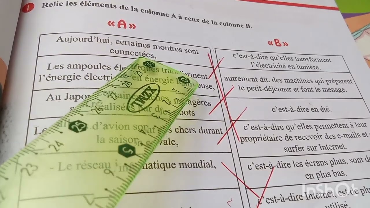 صفحة 82 و 83 من الكتاب المدرسي لتلاميذ السنة الأولى متوسط La reformulation par : [ c est à dire) et 