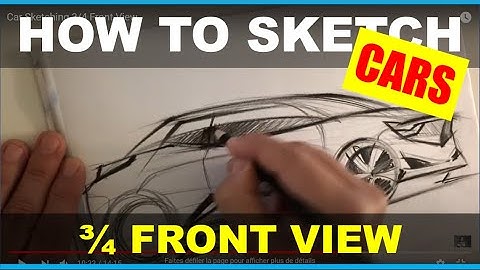 Car Sketching 3/4 Front View