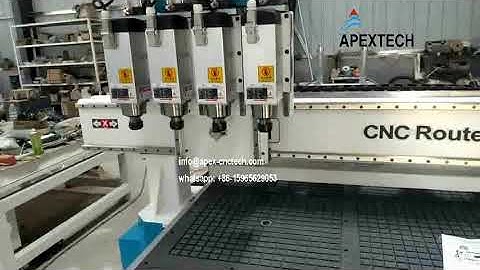 cheap affordable auto tool change cnc router 4 spindles changing and wood furniture making