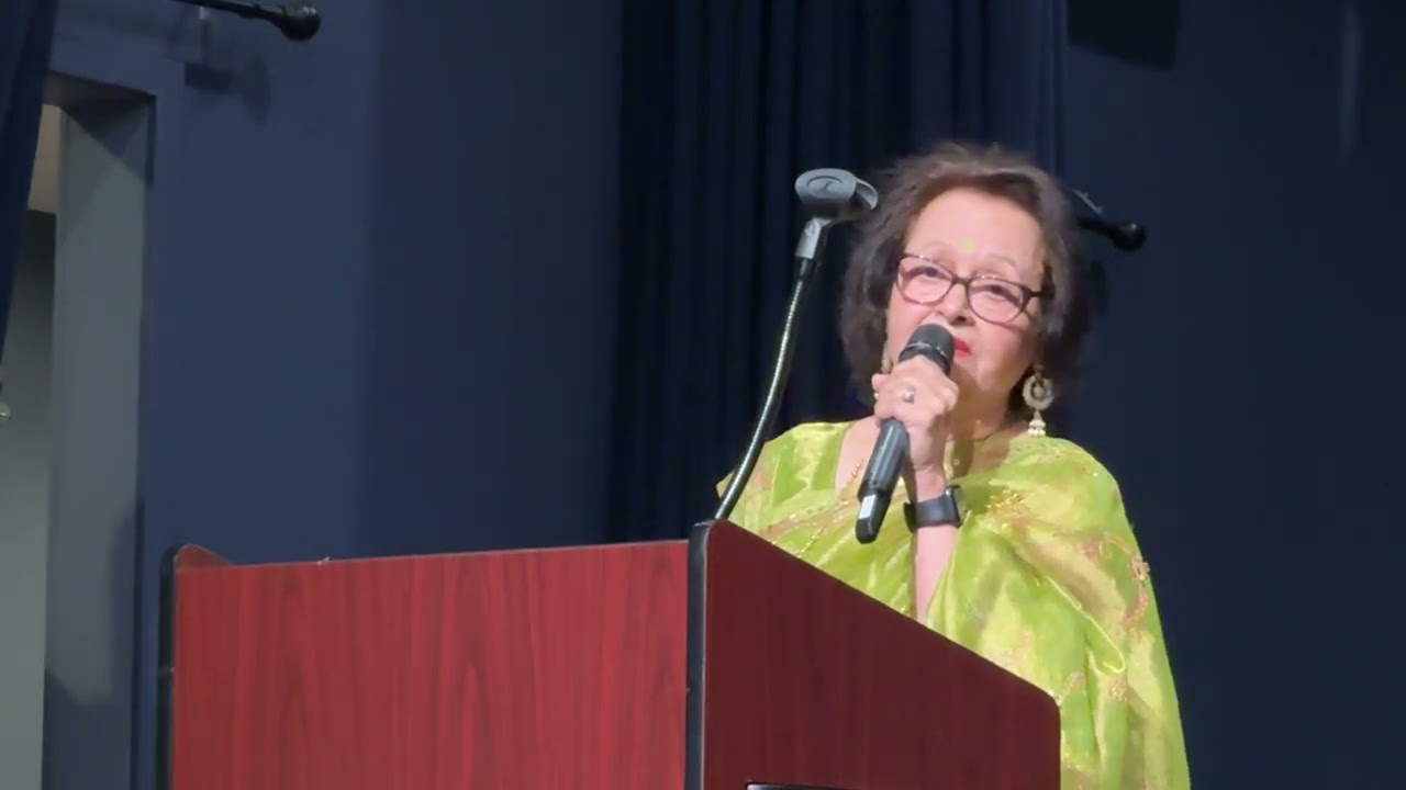 Item 1 Invocation by Naliniben Bhavnani at HSCSJ Diwali Party Seniors Got Talent 2024.