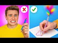 Student vs Teacher battle | Hacks and art ideas by 123 GO! UNIVERSE