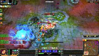 LoL - Katarina Epic Base Defend - Back to Back Double Kill