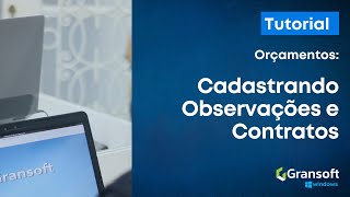 Cadastrando Observações e Contratos