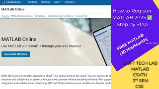 MATLAB Online Registration 2025: Step-by-Step Guide for Students &amp; Professionals (Hindi)