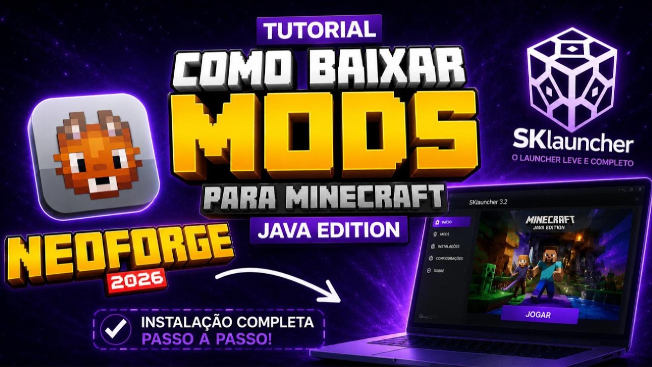 COMO INSTALAR MODS no Minecraft Java 2026 (NeoForge + SKLauncher ...