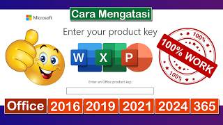 EASY‼ HOW TO OVERCOME ENTER YOUR PRODUCT KEY MICROSOFT OFFICE 2016 / 2019 / 2021 / 2024 Using CMD