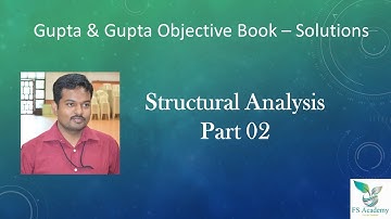 G&G Objective Book - Structural Analysis - Part 02 #GUPTAANDGUPTA