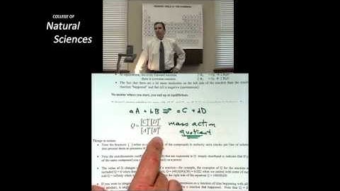CH 302 Lecture 5 Part 3 Dr  Laude Defines the Reaction Quotient Q