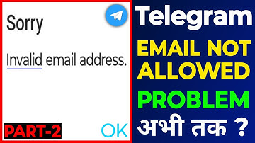 Telegram email not allowed problem | Telegram email login problem | email not allowed telegram