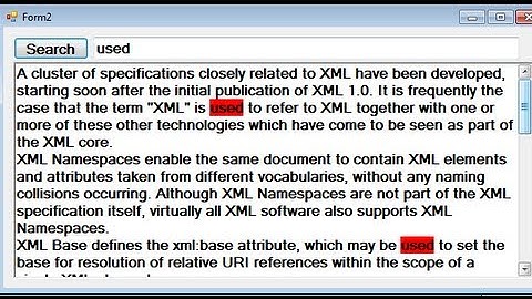 Visual C++ Tutorial 42 -Windows Forms Application:Search and highlight text in Text