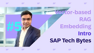 SAP BTP AI Best Practices #5: Vector-based RAG Embedding Intro