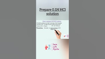Prepare 0.1N HCl solution #normality #solution #shorts #shortsvideo