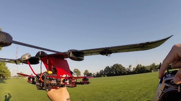 XRay VTOL Quadrotor plane / Tilt-rotor quad first flight