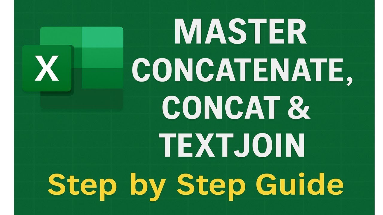 CONCATENATE, CONCAT & TEXTJOIN Functions in Excel #Excel CONCATENATE ...