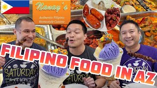 Trying Filipino Food in AZ! Eating Intestines?