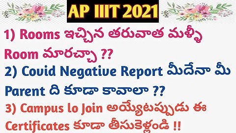 Certificates Required For Reporting | Ap iiit 2021 Admissions @dugoutyourbrain