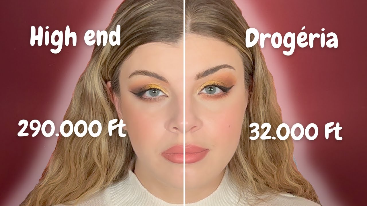 HIGH END VS DROGÉRIA | Full smink összehasonlítás | Fejes Réka