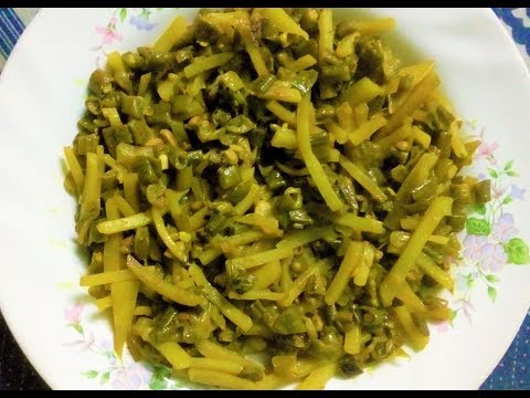 মজাদার বরবটি আলু ভাজি।। Borboti And Alu Vaji recipe Bangla 2019 ||