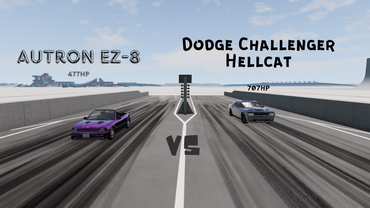 BeamNG.drive - Autron EZ- 8 vs Dodge Challenger Hellcat - YouTube