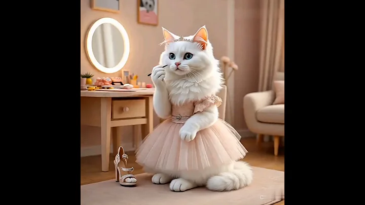 Video 10784651: cute white cat, funny cat