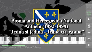 Bosnia and Herzegovina National Anthem (1992-1999) | Једна си једина - Piano