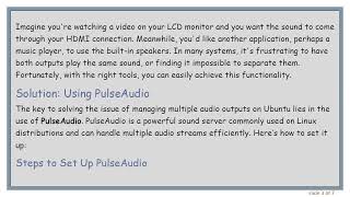How to Manage Multiple Audio Outputs on Ubuntu