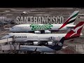 San Francisco Airport with ATC Plane Spotting Qantas 747 Emirates A380 KLM 777