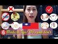 Taiwan  6 medical tips  dos and dont mariamaria rivera largancompany