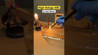 Generate high voltage ARC in salt water #diy #tutorial #experiment