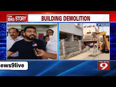 BBMP demolish 4-storey building
