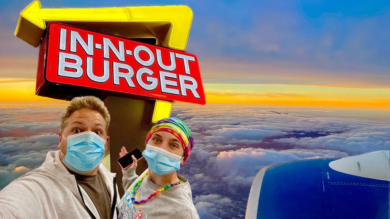 Travel Day to LA! Beautiful Sunset Flight, Our New Go To Hotel, & First IN-N-OUT BURGER!