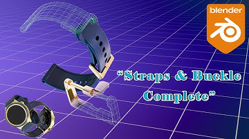 Smart Watch Modeling Part 5 - Straps & Buckle | Blender Timelapse (Inspired by Noise Halo 2)