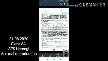 Asexual reproduction Class 8A 31st August @SFS Narengi