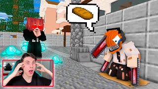 MINECRAFT ESCUELA DE CHAINSAW MAN VS THE WORM BRIDGE - REACCION ANIME THEKALO