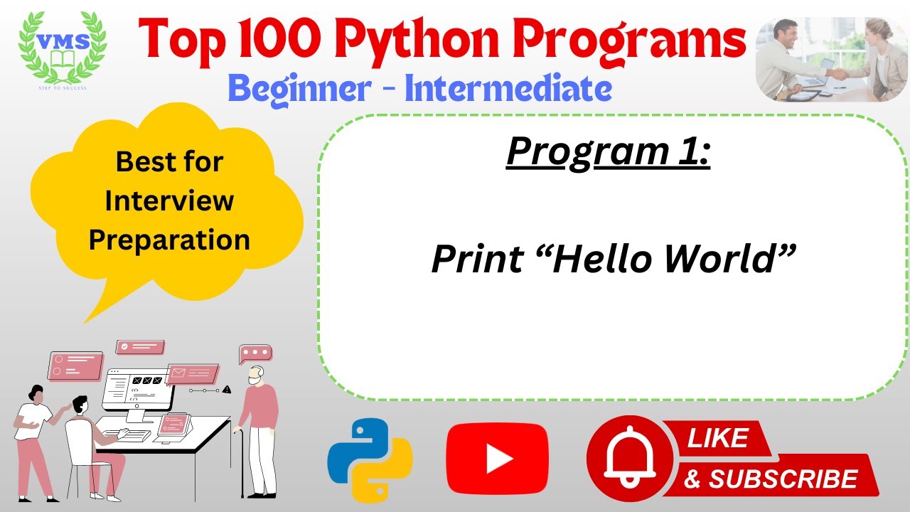 Python Program 001 | Hello World in Python | First Program for ...
