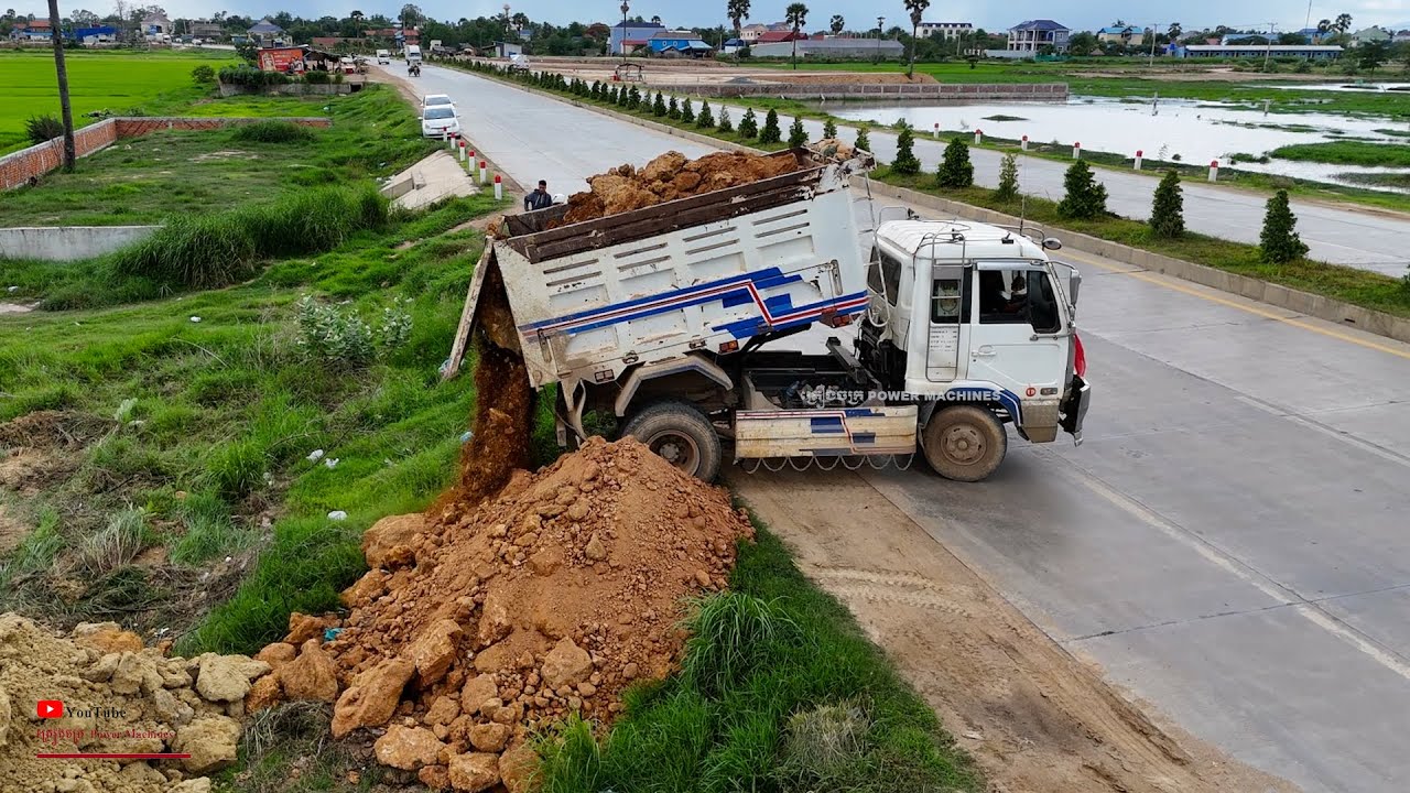 The Wow New Project Load Size Filling Action Near Adjacent to The road ...