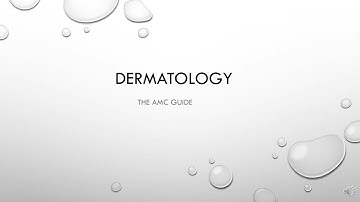 Dermatology Topics for AMC MCQ Exam