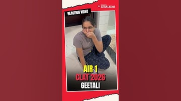 CLAT 2026 Results | AIR 1 | Reaction #clat #clattopper #clat2026results #reaction