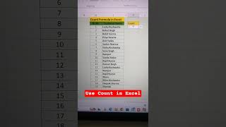 Use Count in Excel #countformula #computerlife #exceltipsandtricks #excelformula