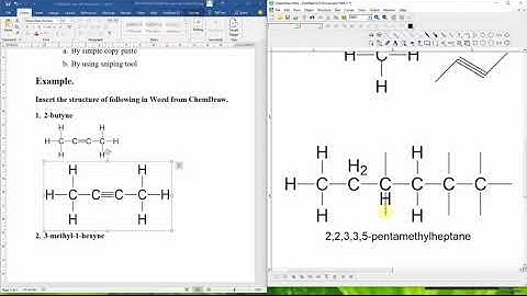Add Chemical Structures from ChemDraw to MS Word
