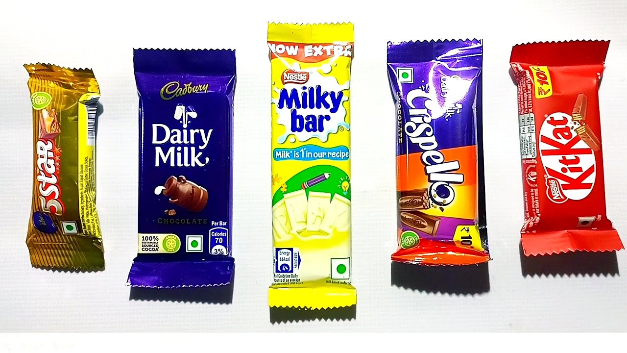 Milky Bar vs Kitkat vs Dairy Milk vs 5 star vs Crispello Chocolate