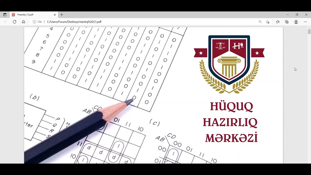 Məntiq dərsi | Qəbul testləri | Sınaq | Dövlət qulluğu