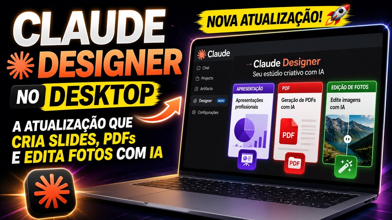 Claude Designer agora no app desktop do Claude