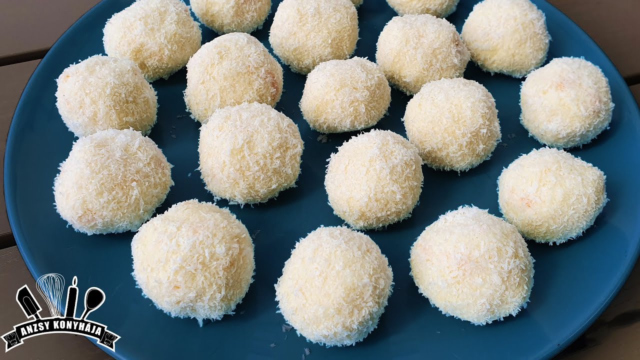 Kókuszos-túrós golyó sütés nélkül / @anzsykonyhaja