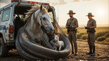 "White Horse Mother Battles Giant Python – Police Rush In Dramatic Rescue"