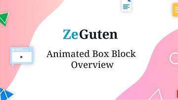 ZeGuten plugin for Gutenberg. Animated Box block overview