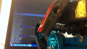 RaspberryPI + Gertboard + L-MotorShield + Servo (modified to get feedback)