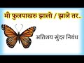 मी फुलपाखरू झालो/झाले तर मराठी निबंध | me phulpakharu zalo tar nibandh marathi