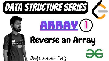 Reverse an Array | Data structure and algorithm | DSA series| java/c++/gfg /leetcode